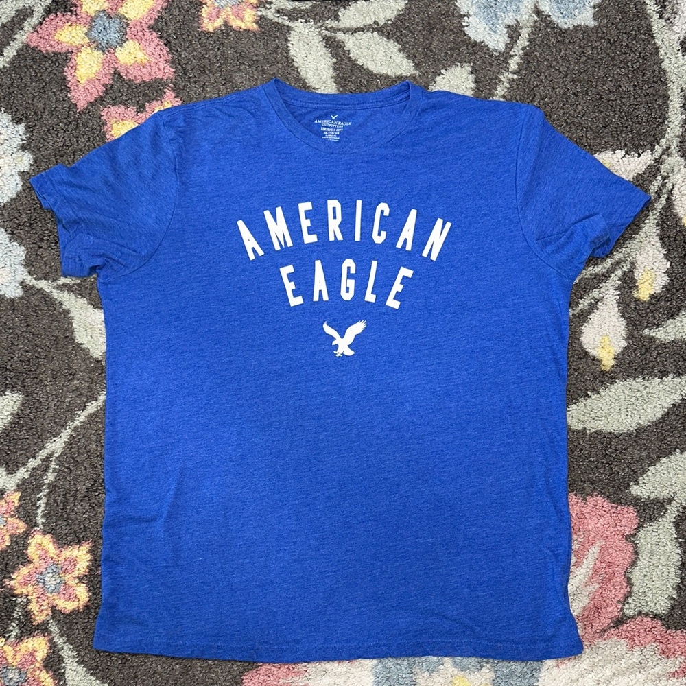 American Eagle Outfitters Royal Blue Soft Classic Fit Tee